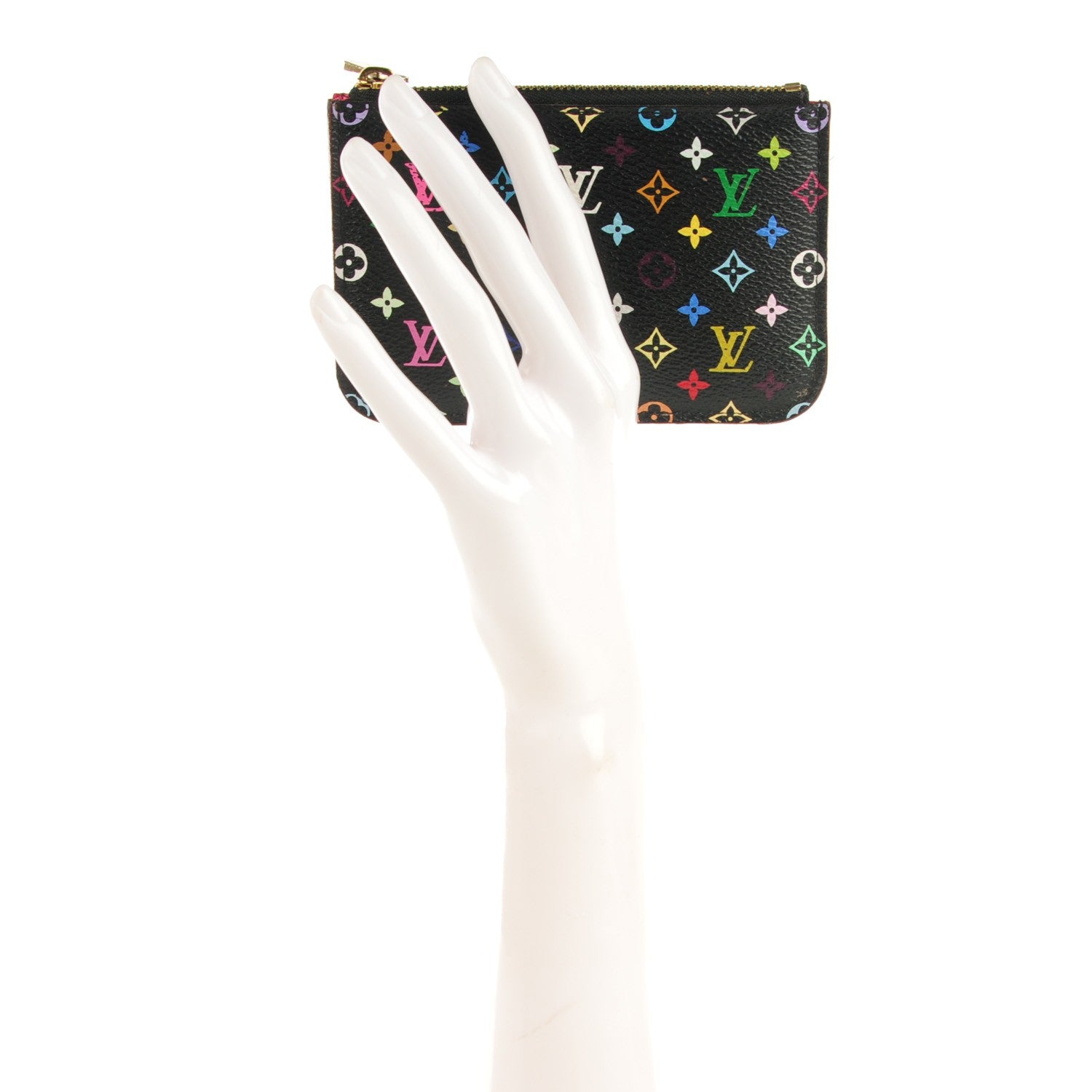 Louis Vuitton Monogram Multicolor Key Pouch Black Grenade 2 of 7