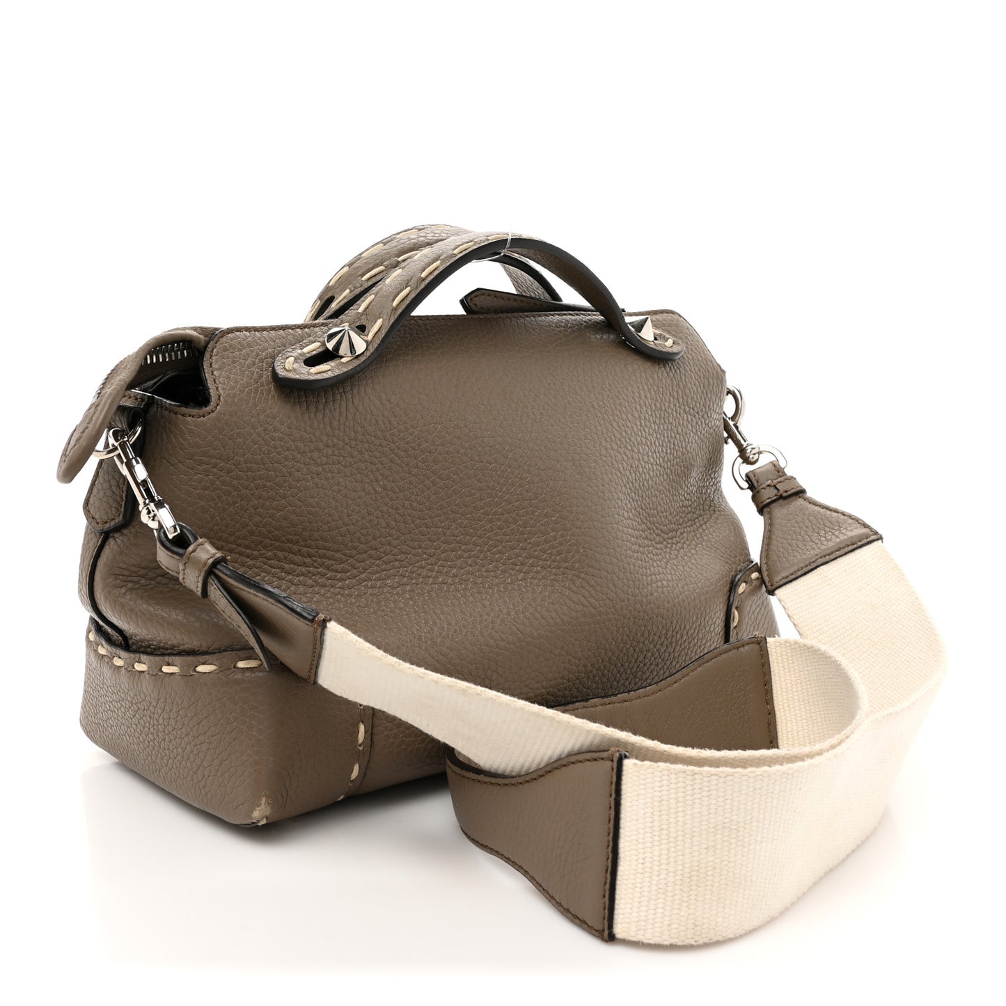Vitello Stampa Granata Macro Stitchings Medium By The Way Boston Bag Tartufo