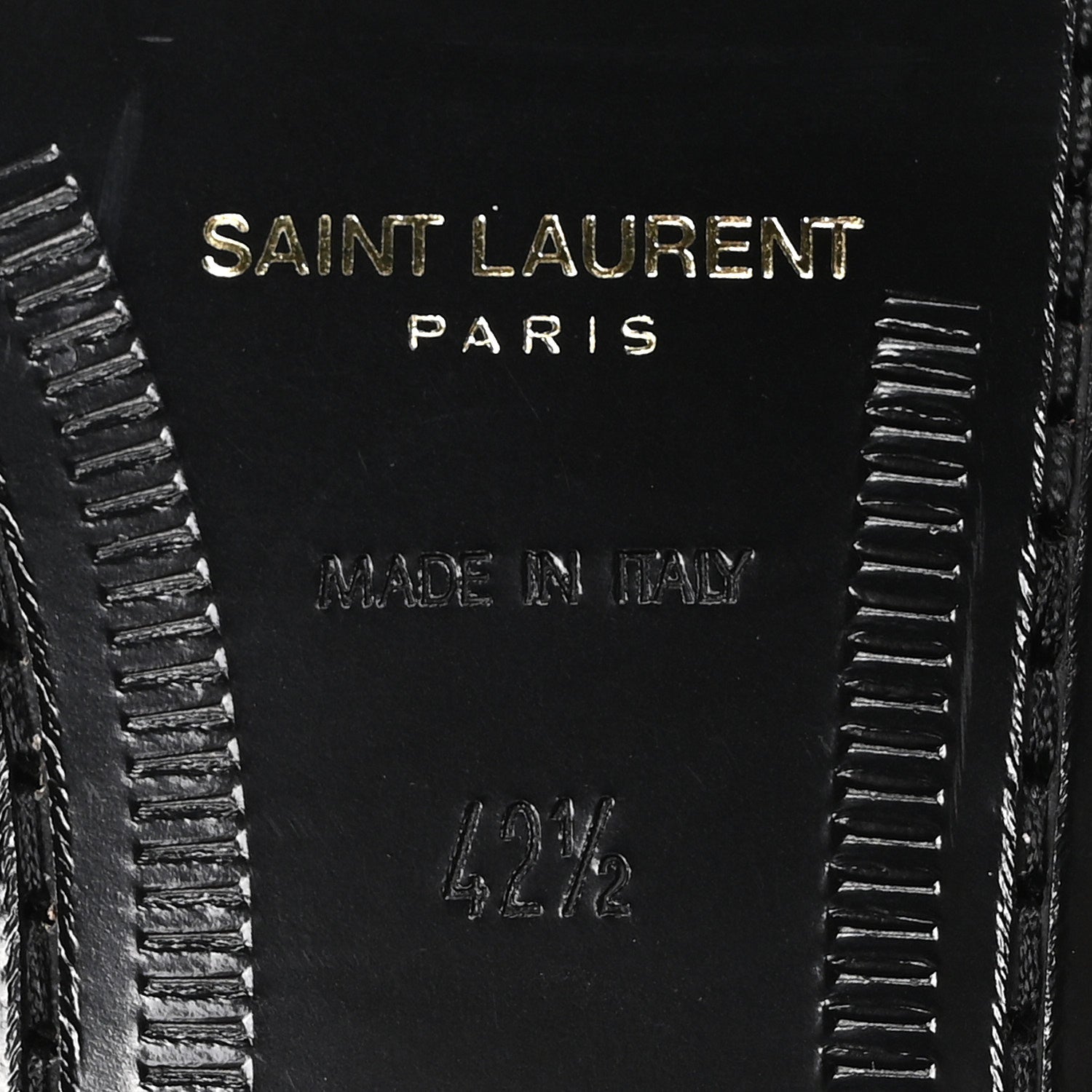 Saint Laurent Magnum Lux Calfskin Mens Le Loafer 15 Moccassins 42.5 Black 7 of 10