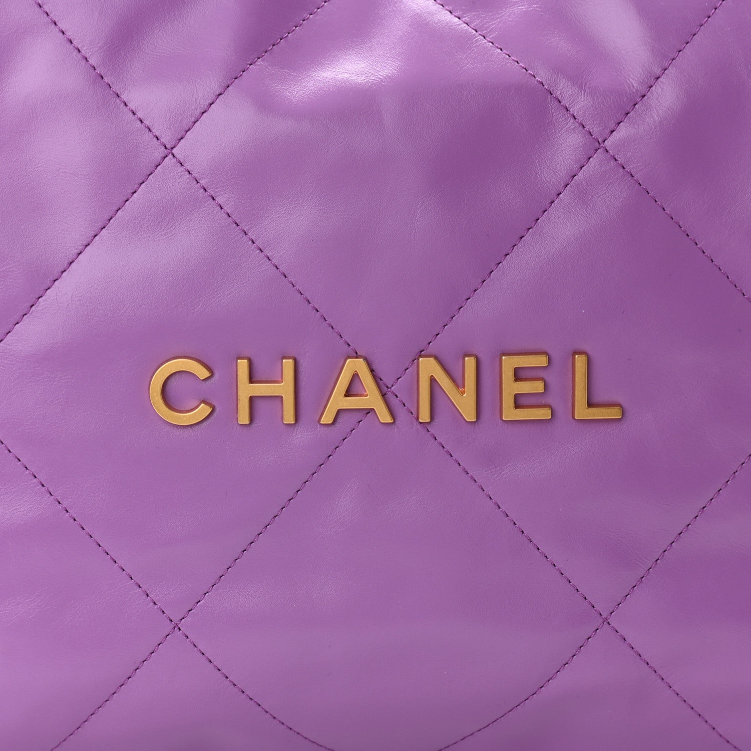 Chanel Shiny Calfskin Quilted Small Chanel 22 Purple 9 of 11