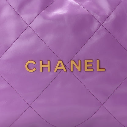Chanel Shiny Calfskin Quilted Small Chanel 22 Purple 9 of 11
