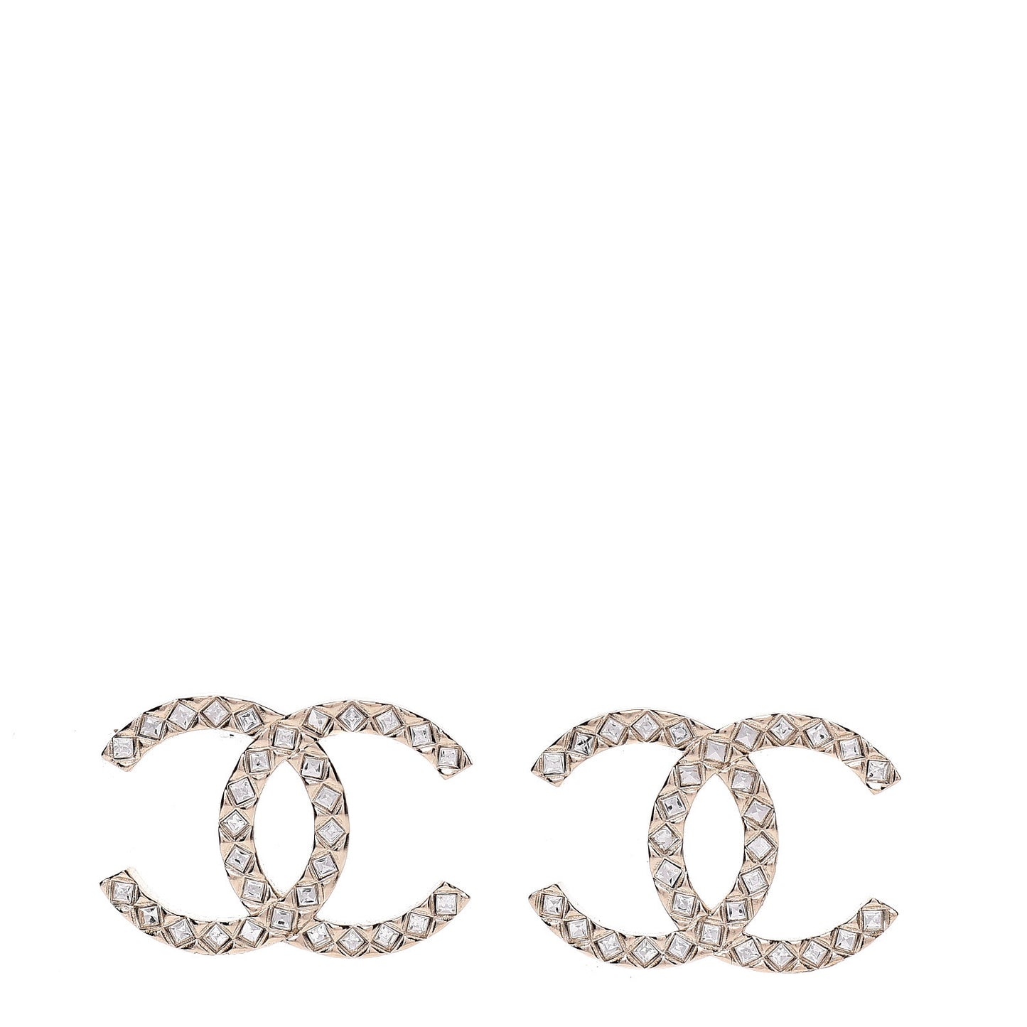 Baguette Crystal High Society CC Earrings Gold