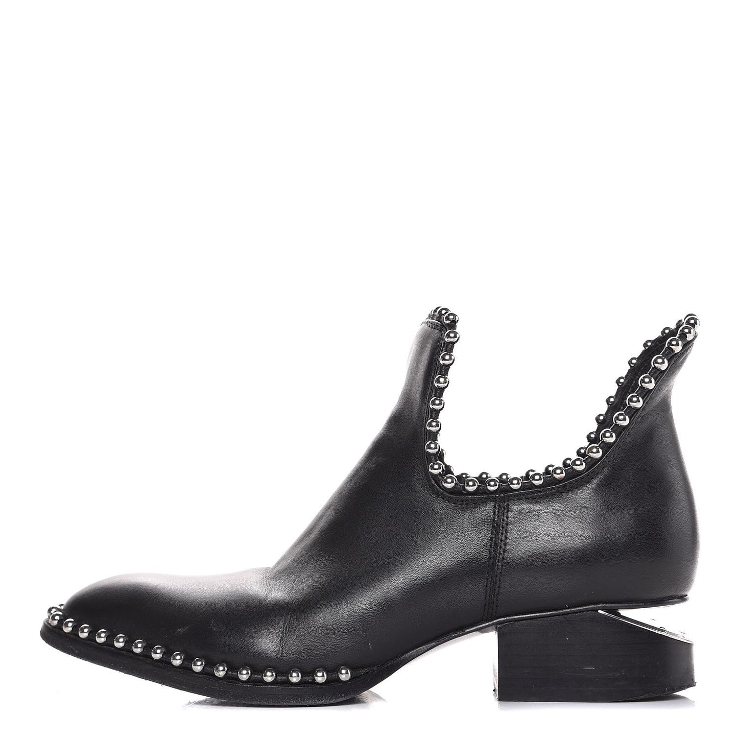 Calfskin Studded Kori Cutout Boots 36 Black