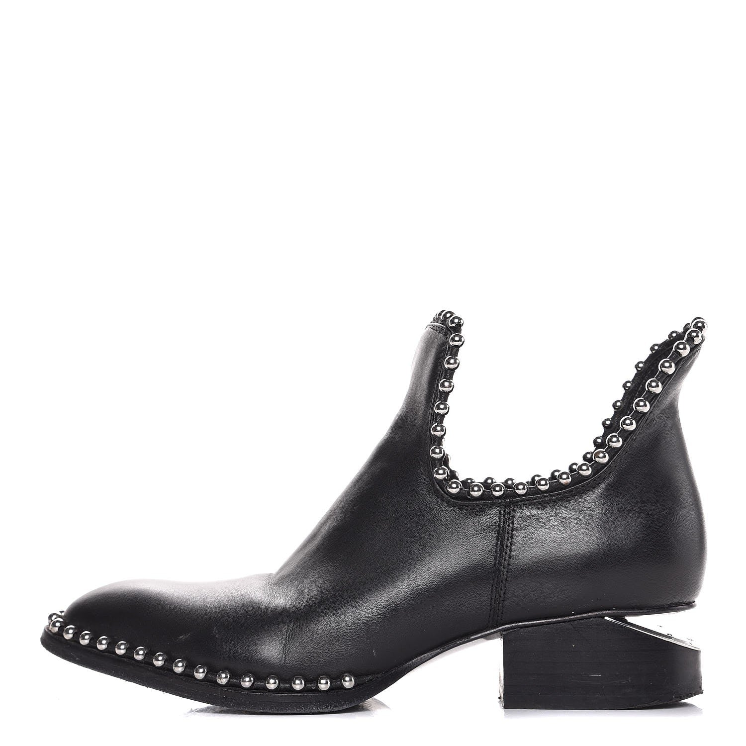Alexander Wang Calfskin Studded Kori Cutout Boots 36 Black 1 of 15