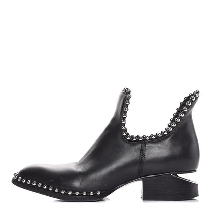 Alexander Wang Calfskin Studded Kori Cutout Boots 36 Black 1 of 15