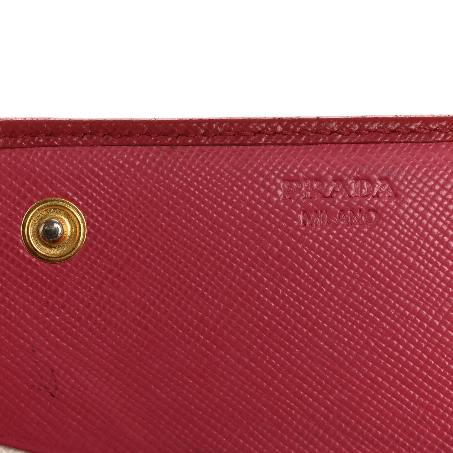Prada Saffiano Metal Continental Flap Travel Wallet Fuoco 5 of 17