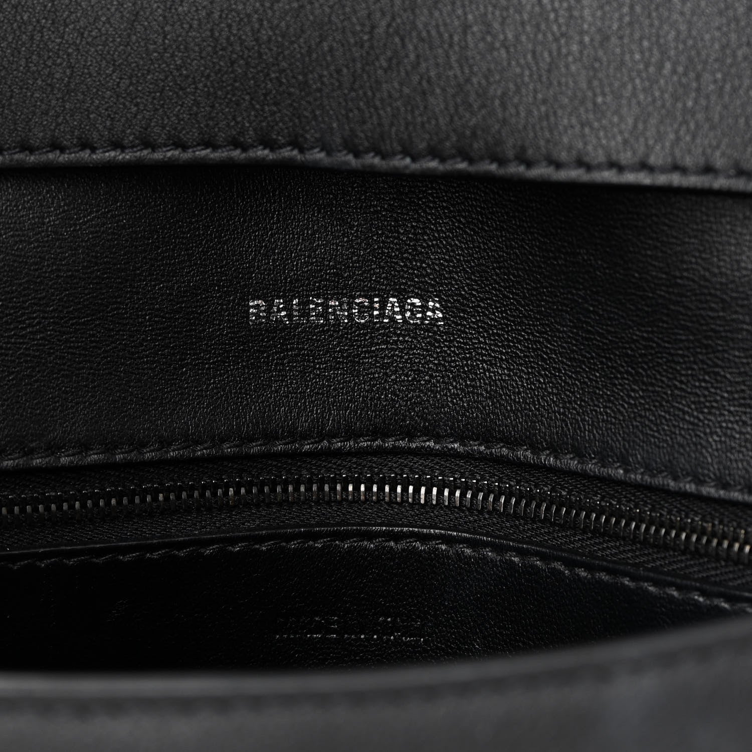 Balenciaga Semi Shiny Smooth Calfskin Monochrome Small Downtown Shoulder Bag Black 6 of 13