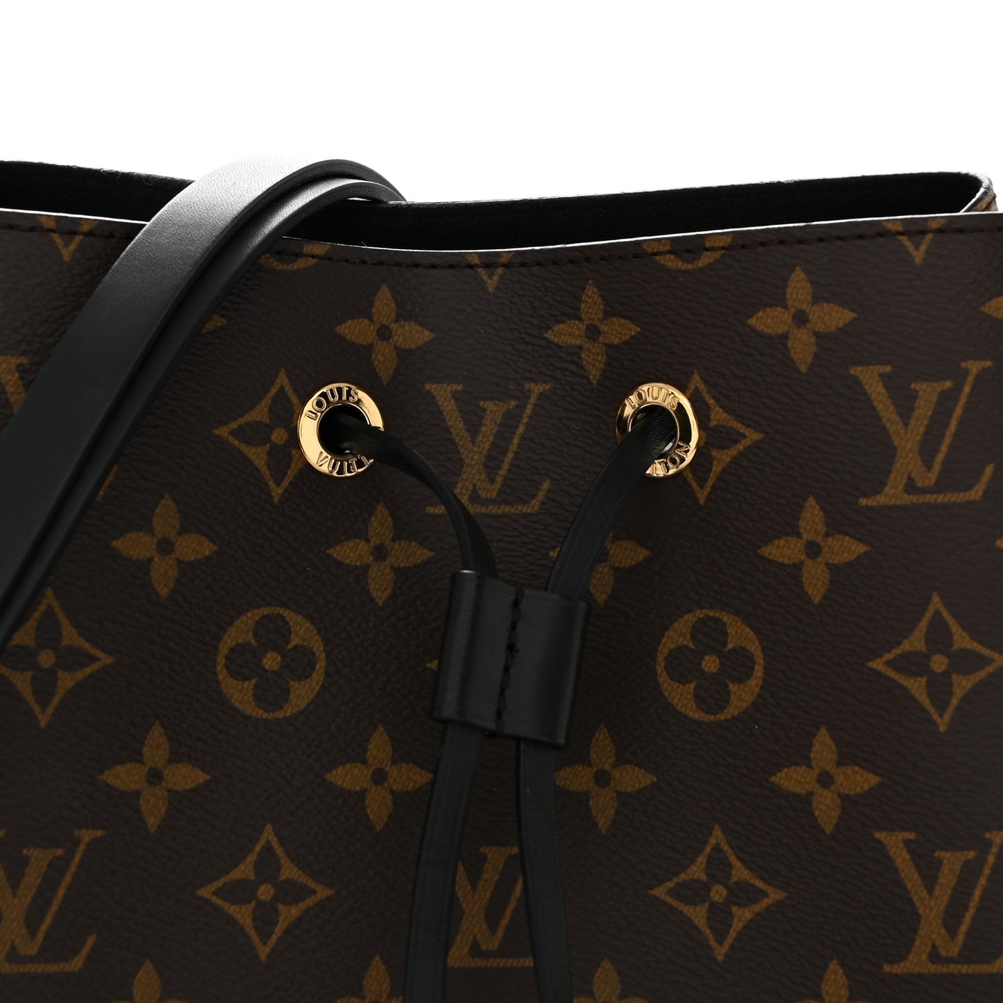 LOUIS VUITTON Monogram Neonoe MM Black