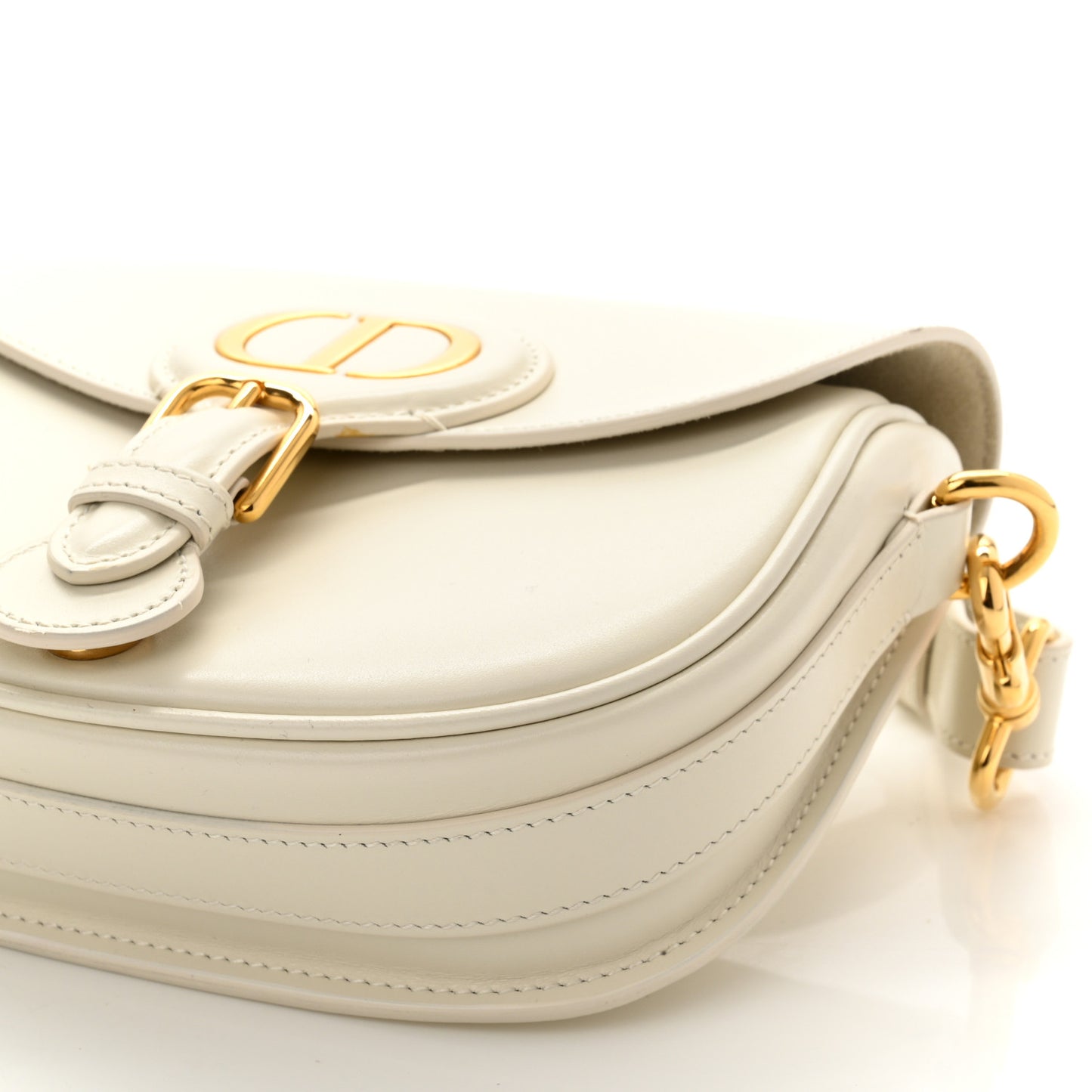 Box Calfskin Small Bobby Bag White