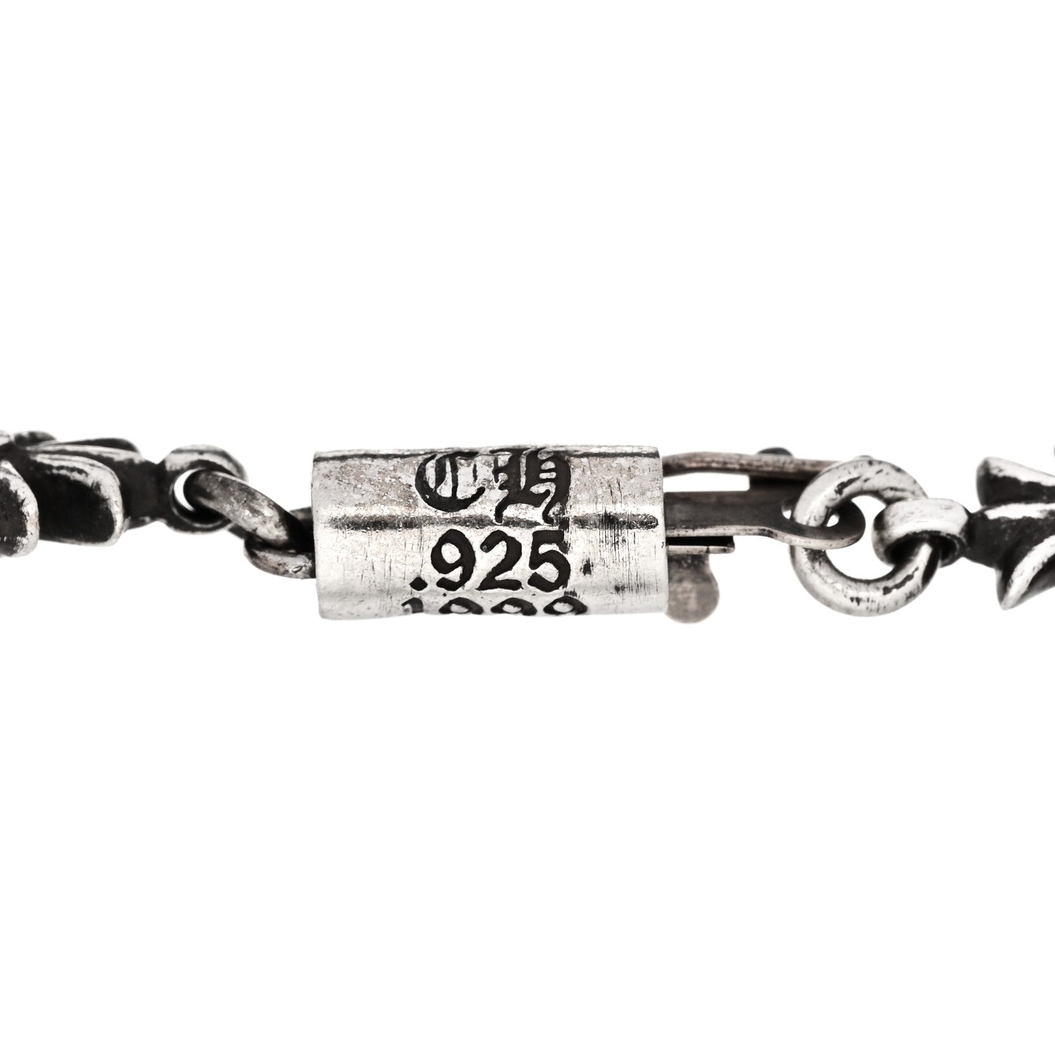 Chrome Hearts Sterling Silver Tiny E CH Plus Bracelet 5 of 5