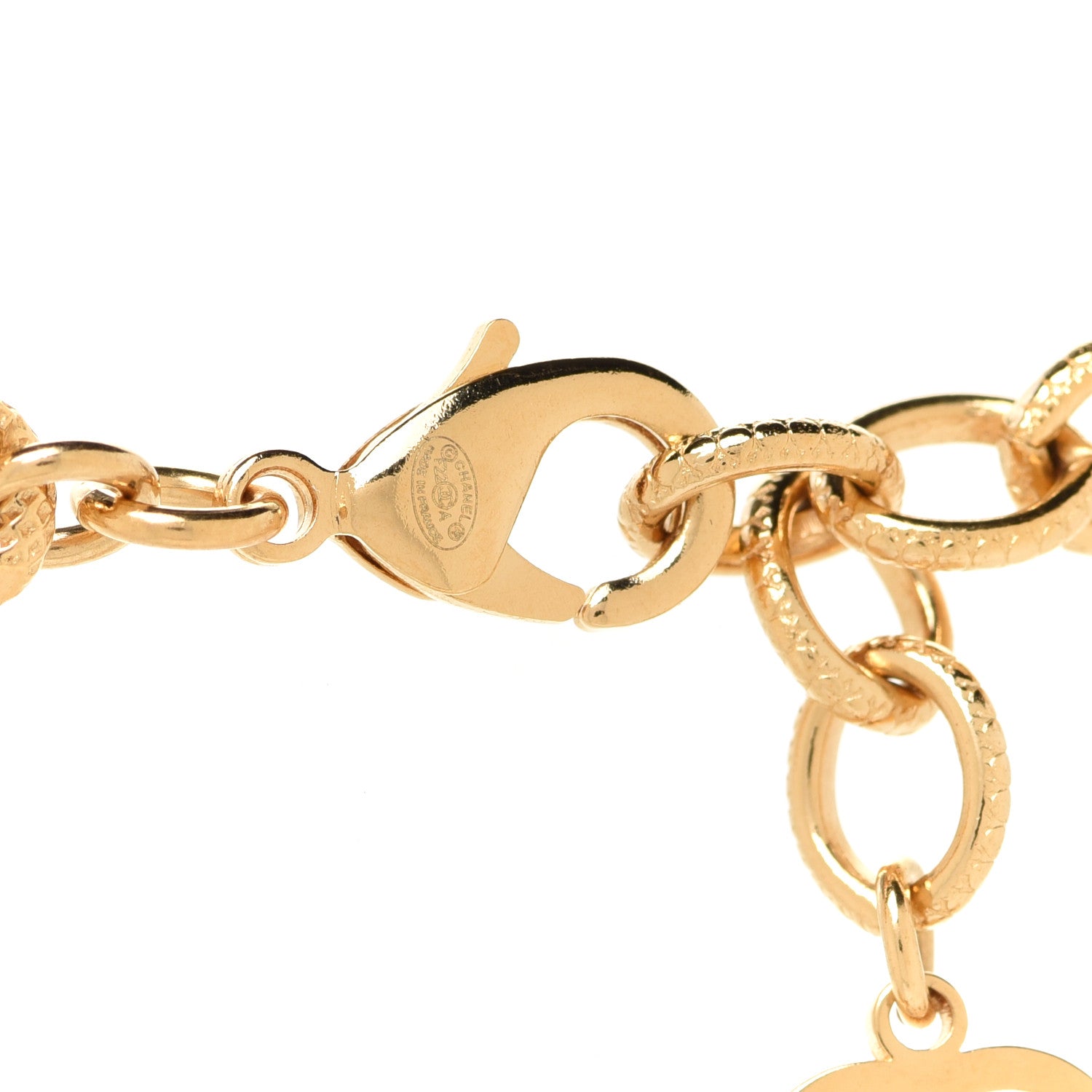 Chanel Crystal Chain Link CC Choker Necklace Gold 5 of 6