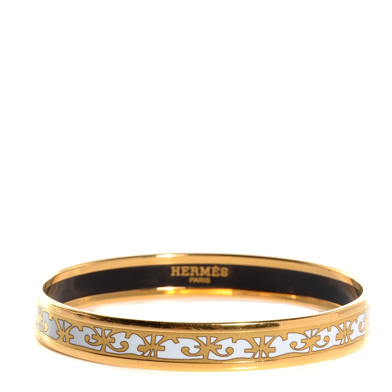 Hermes Enamel Printed Narrow Balcons du Guadalquivir Bracelet 65 1 of 6