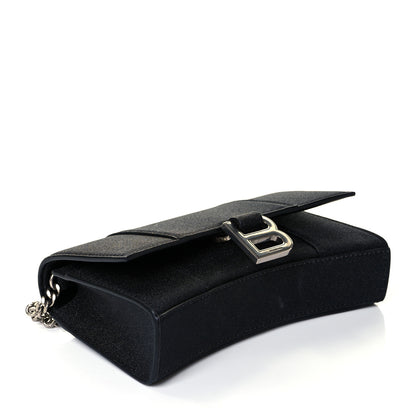 Balenciaga Glitter Fabric Hourglass Chain Bag Black 7 of 15