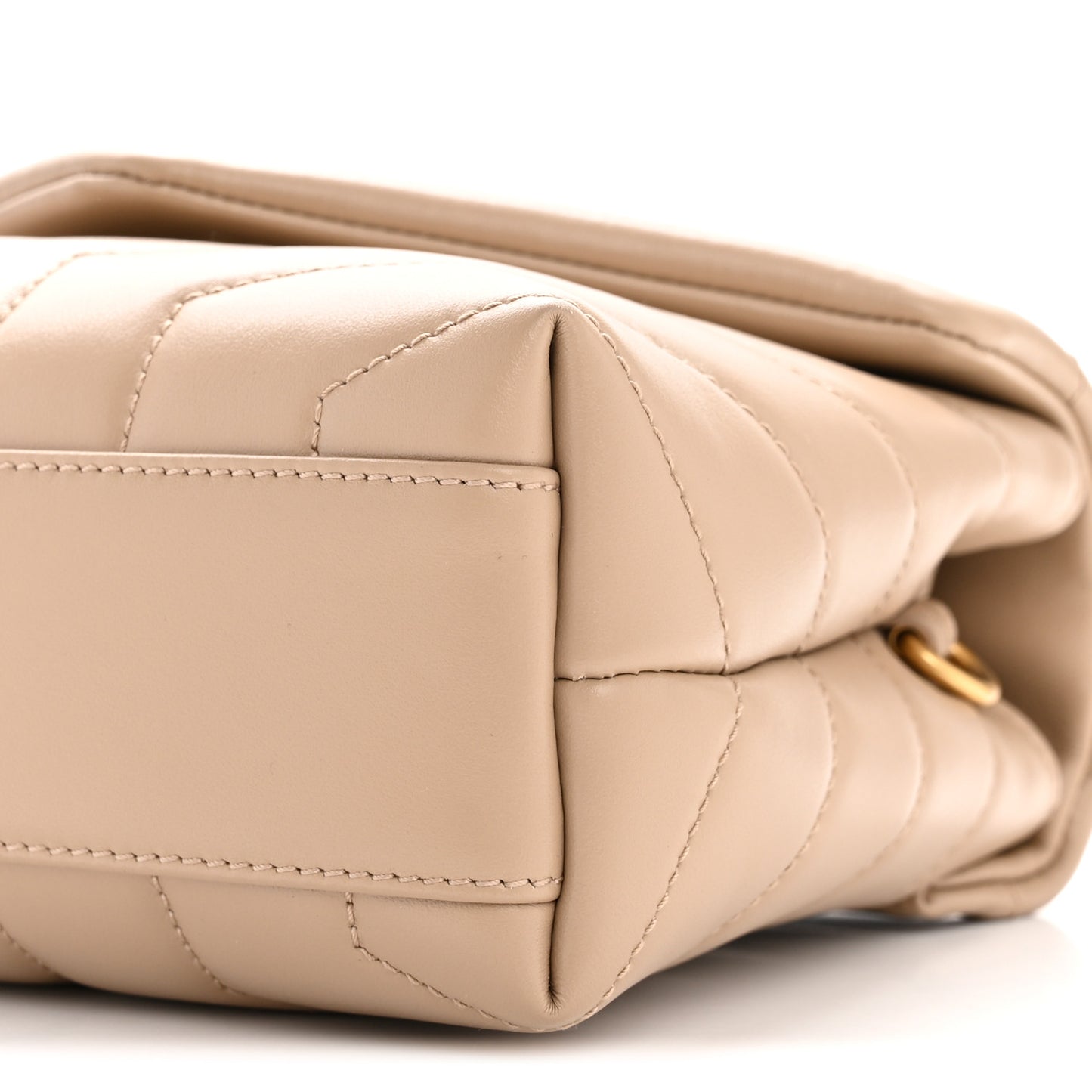 Calfskin Y Quilted Monogram Toy Loulou Crossbody Bag Dark Beige