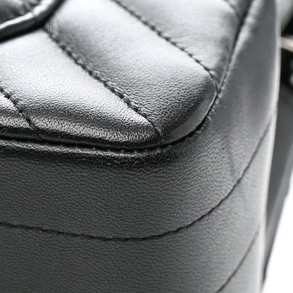 Chanel Lambskin Chevron Quilted Mini Rectangular Flap Black 12 of 15