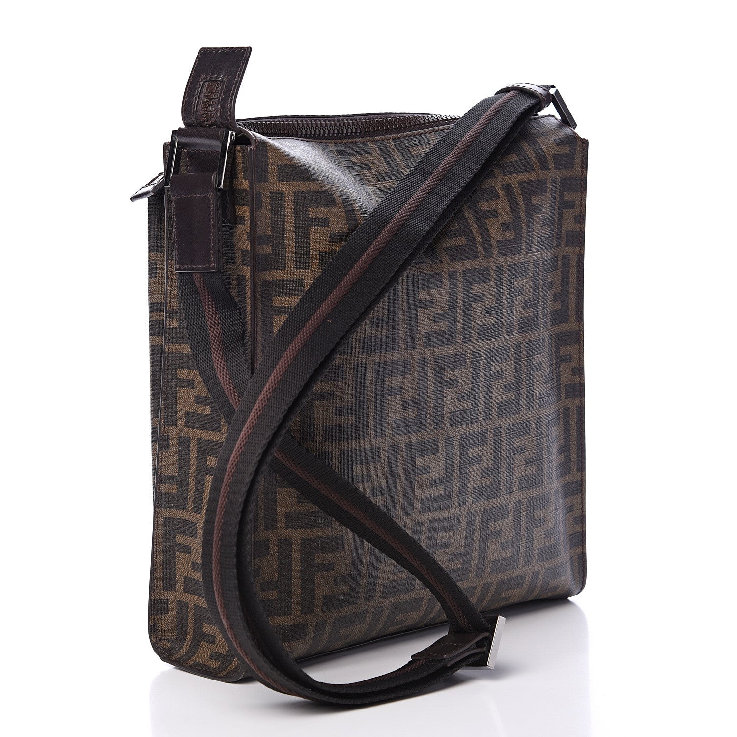 Fendi Zucca Spalmati Messenger Bag Tobacco 2 of 9