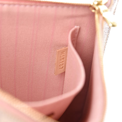 Louis Vuitton Damier Azur Neverfull MM GM Pochette Rose Ballerine 7 of 7