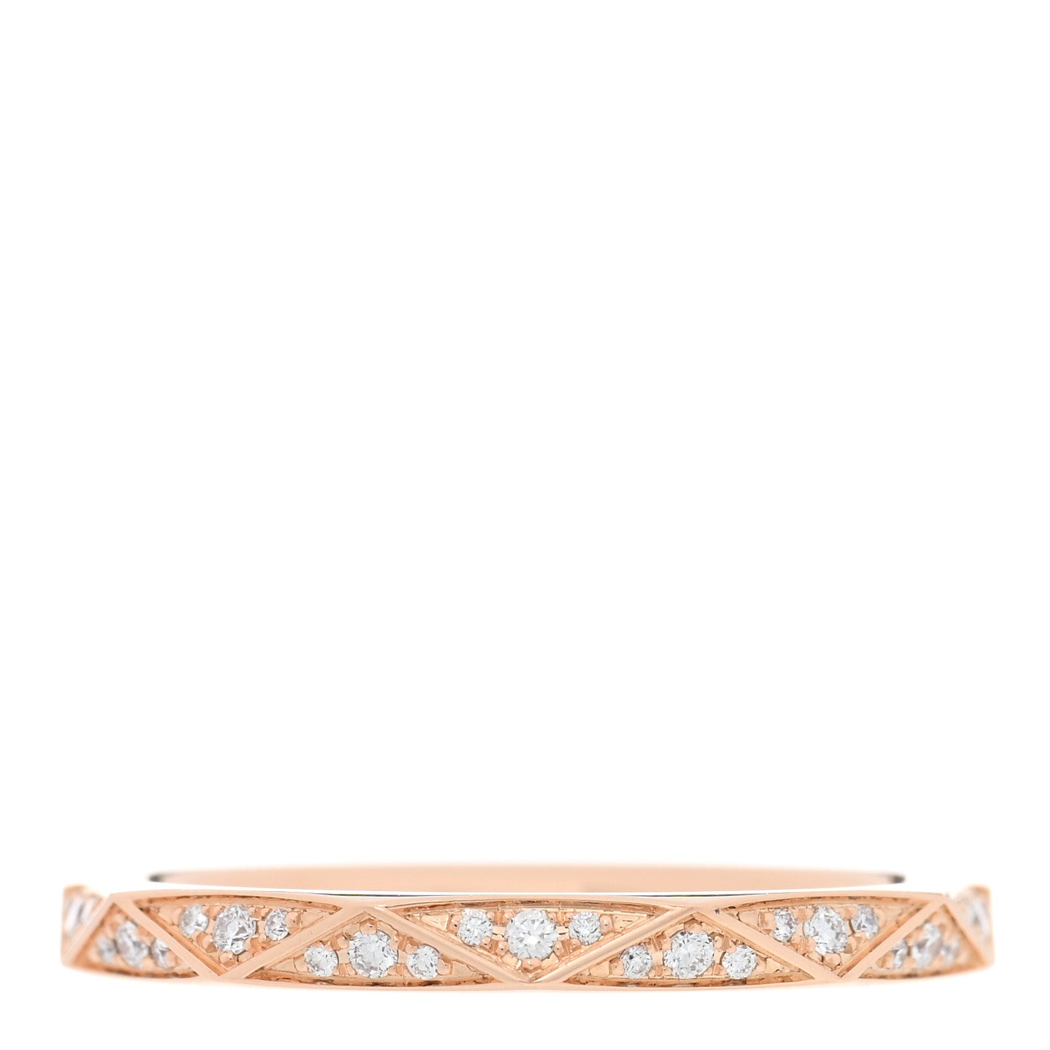 Graff 18K Rose Gold Diamond Laurence Graff Signature Band Ring 52 6 3 of 5