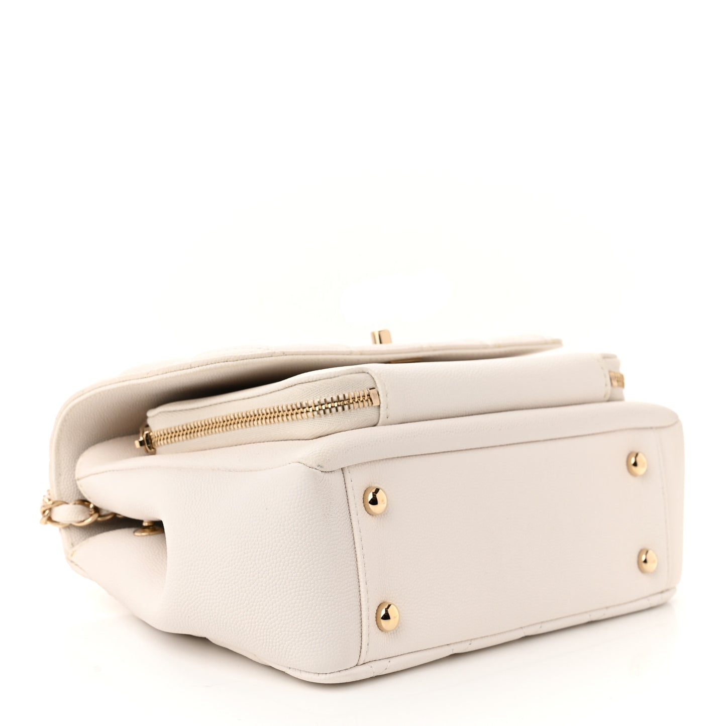 Caviar Quilted Medium Business Affinity Flap White
