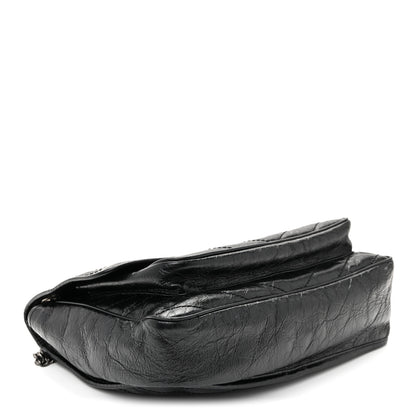 Saint Laurent Crinkled Calfskin Matelasse Monogram Large Niki Chain Satchel Black 4 of 11