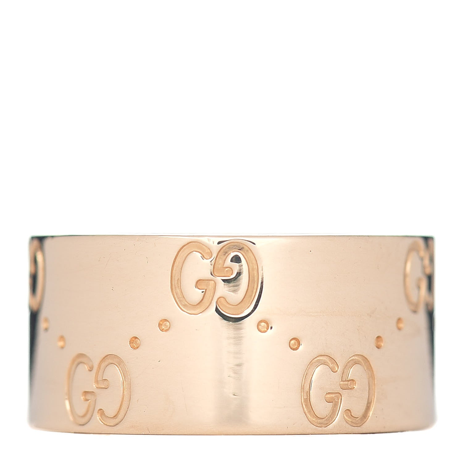 Gucci 18K Yellow Gold 9mm Icon Band Ring 52 6 1 of 4