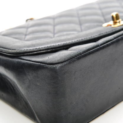 Chanel Lambskin Quilted Medium Single Flap Navy Blue 8 of 10