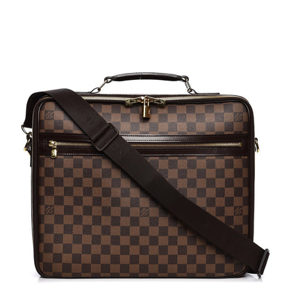 Louis Vuitton Damier Ebene Porte Ordinateur Sabana NM Computer Case 1 of 10