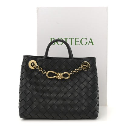 Bottega Veneta Nappa Intrecciato Small Andiamo With Chain Shoulder Bag Black 10 of 10
