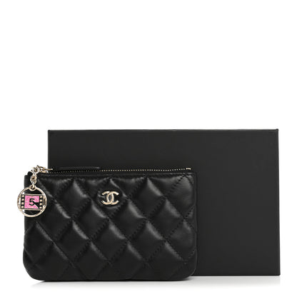 Chanel Lambskin Quilted Small No. 5 Cosmetic Case Black 9 of 9