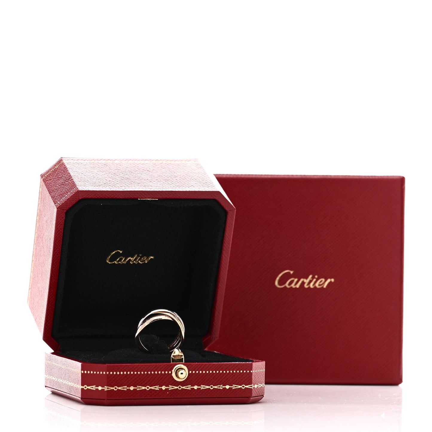 18K Pink Yellow White Gold Classic Trinity Ring 52 6