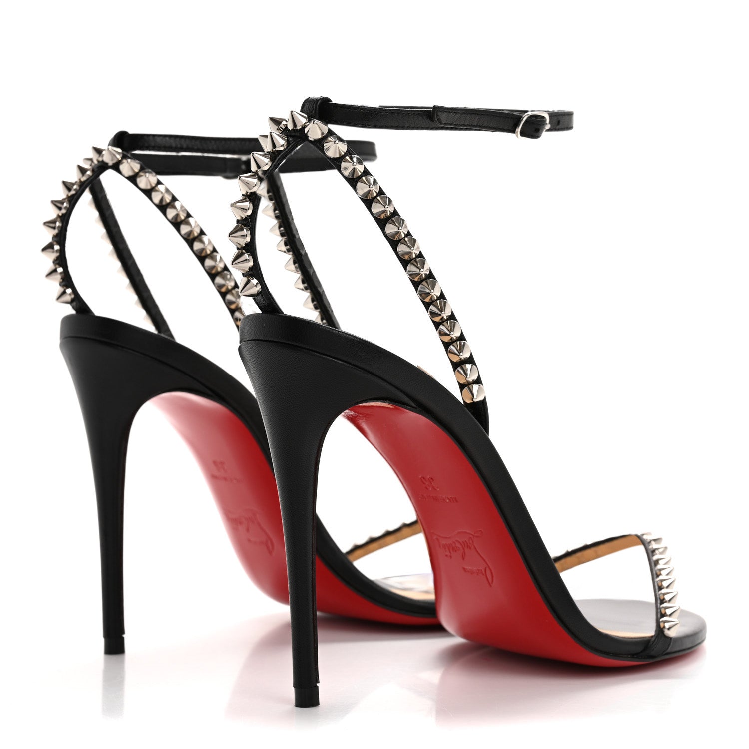 Christian Louboutin Kid Spiked So Me 100 Sandals 36 Black 5 of 9