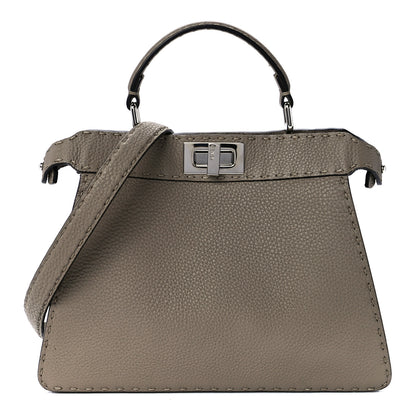 Fendi Cuoio Romano Selleria Chamois Small Peekaboo I SEE U Satchel Corda Camelia Cipria 1 of 11