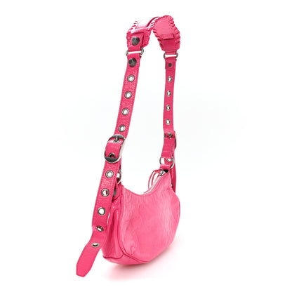 Balenciaga Agneau Arena Le Cagole Shoulder Bag XS Hot Pink 4 of 11
