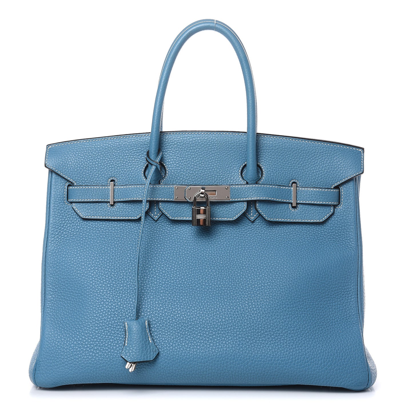 Taurillon Clemence Birkin 35 Blue Jean