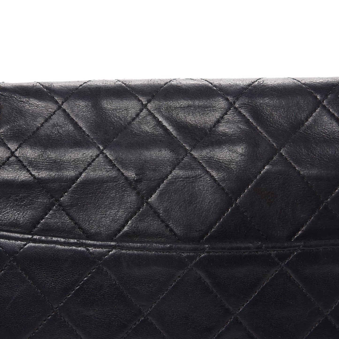 Lambskin Quilted Medium Single Flap Black