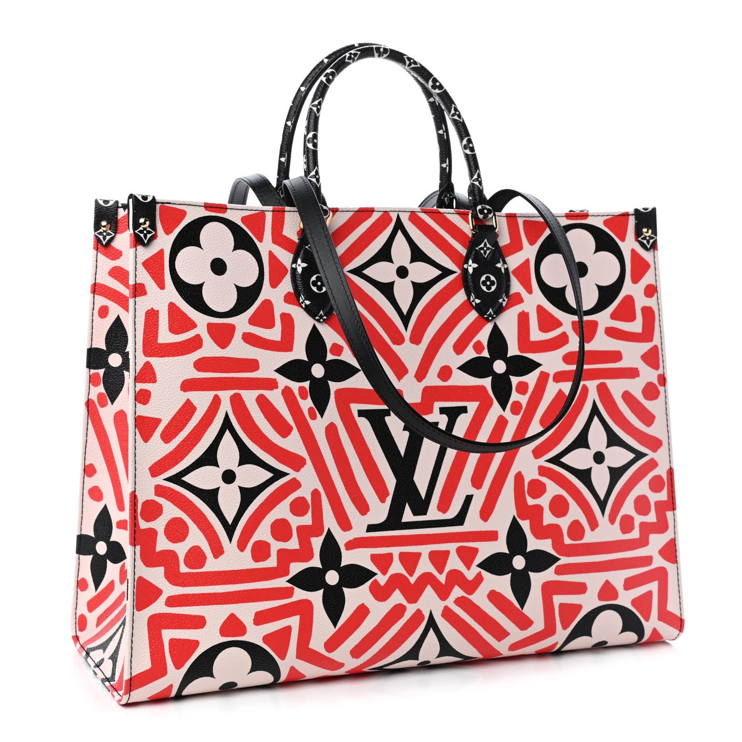 Louis Vuitton Monogram Giant Crafty Onthego GM Creme Rouge Black 2 of 8