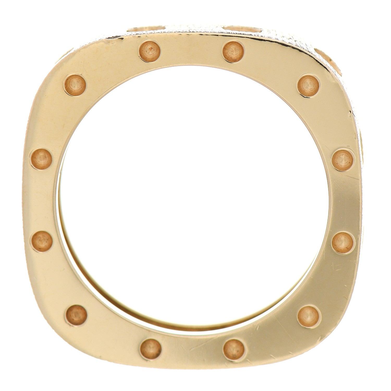 Roberto Coin 18K Yellow White Gold Diamond Pois Mois Band Ring 53 6.5 4 of 4