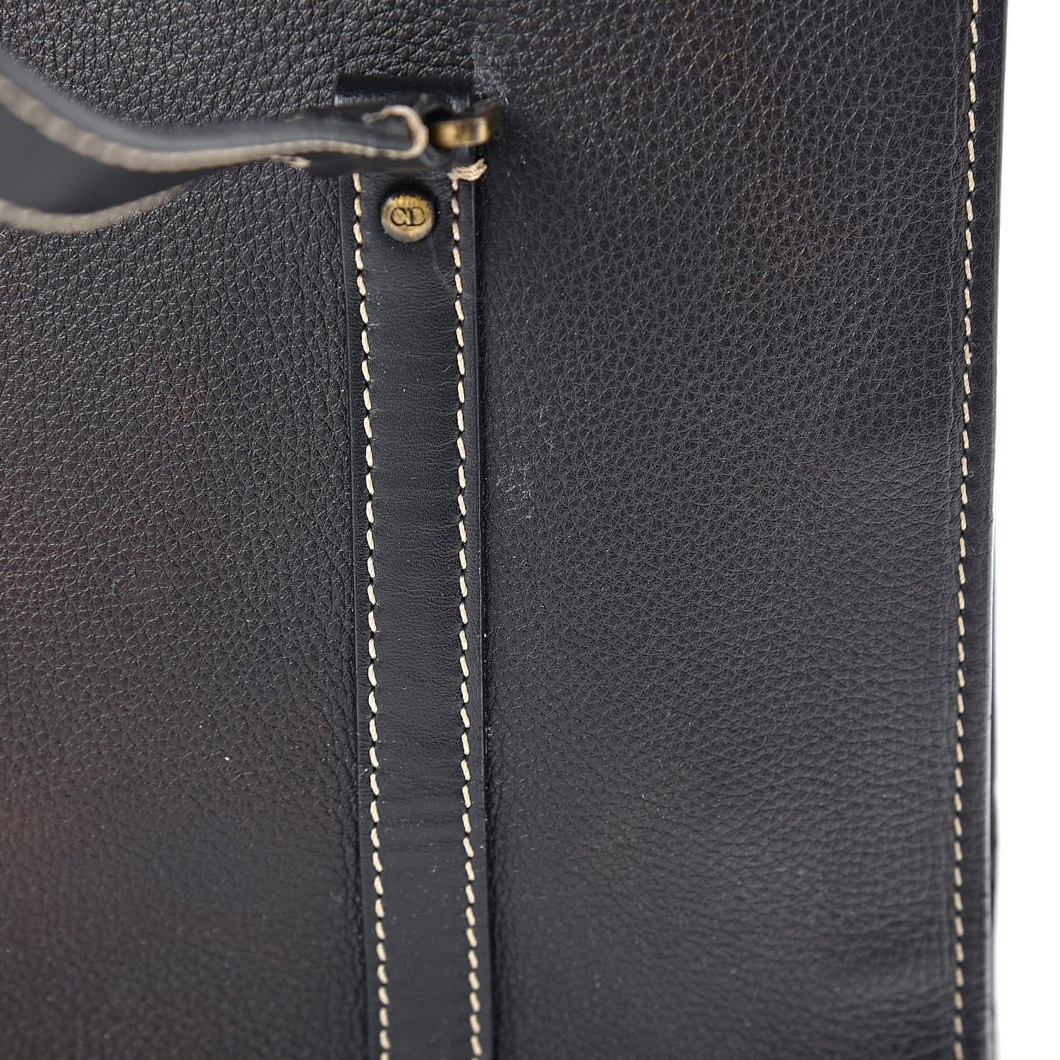 Christian Dior Calfskin Saddle Vertical Shopper Black 17 of 23