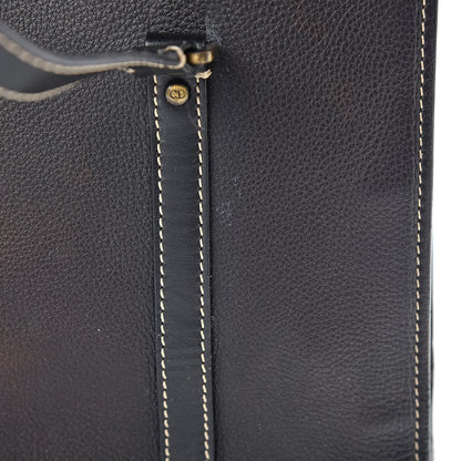 Christian Dior Calfskin Saddle Vertical Shopper Black 17 of 23