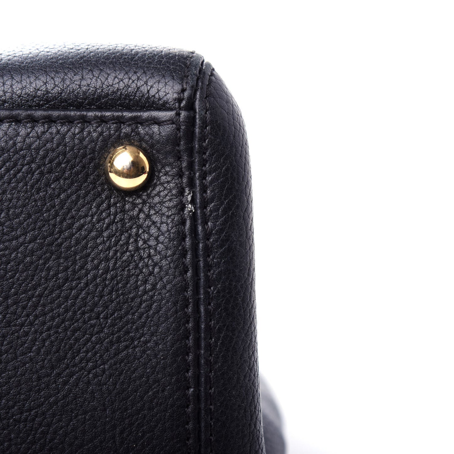 Calfskin Cerf Executive Shopper Tote Black