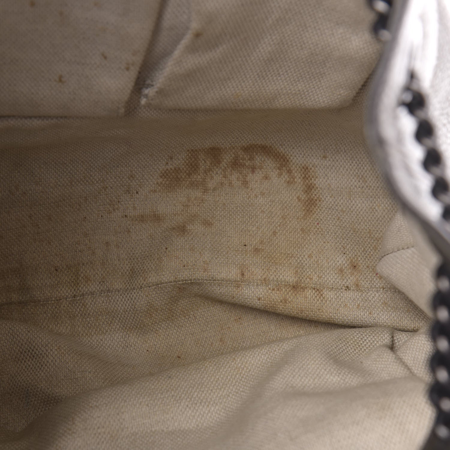 Gucci Metallic Pebbled Calfskin Medium Soho Chain Shoulder Bag Sasso 6 of 12