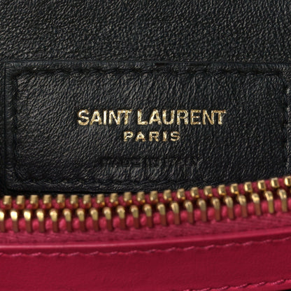 Saint Laurent Calfskin Y Quilted Monogram Small Loulou Chain Satchel Fresh Fuchsia 7 of 15