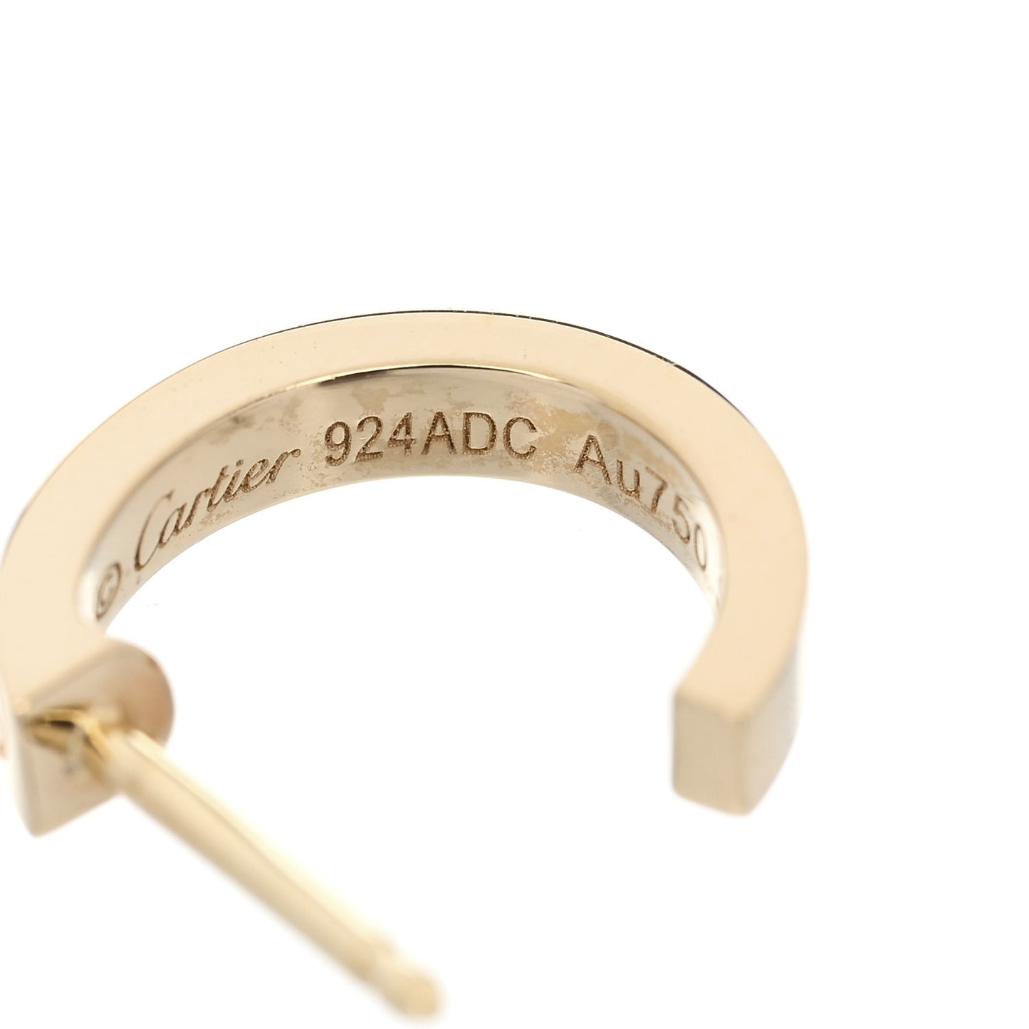 18K Yellow Gold Small LOVE Hoop Earrings