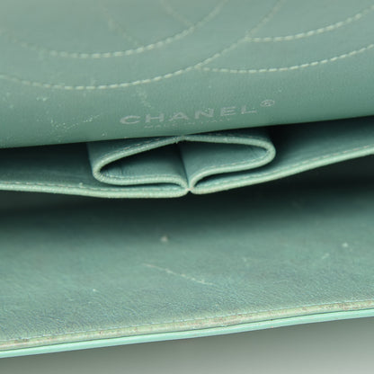 Chanel Patent Quilted Jumbo Double Flap Green 14 of 23