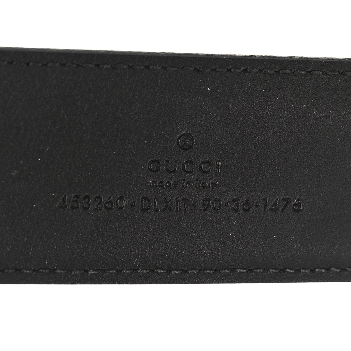 Moon Calfskin Pearl Double G 40mm Belt 90 36 Black Cream