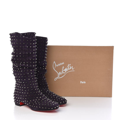 Christian Louboutin Veau Velours London Bridge Boots 40.5 Eclipse Gun Metal 12 of 12