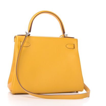 Hermes Evercolor Kelly Retourne 28 Jaune Ambre 3 of 13