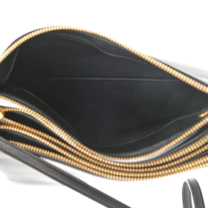 Celine Lambskin Large Trio Crossbody Bag Black 5 of 11
