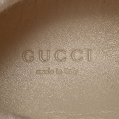 Gucci New GG Monogram Nubuck Web Crystal Embellished Womens Screener Sneakers 38 Camel Ebony Wild Rose 8 of 9