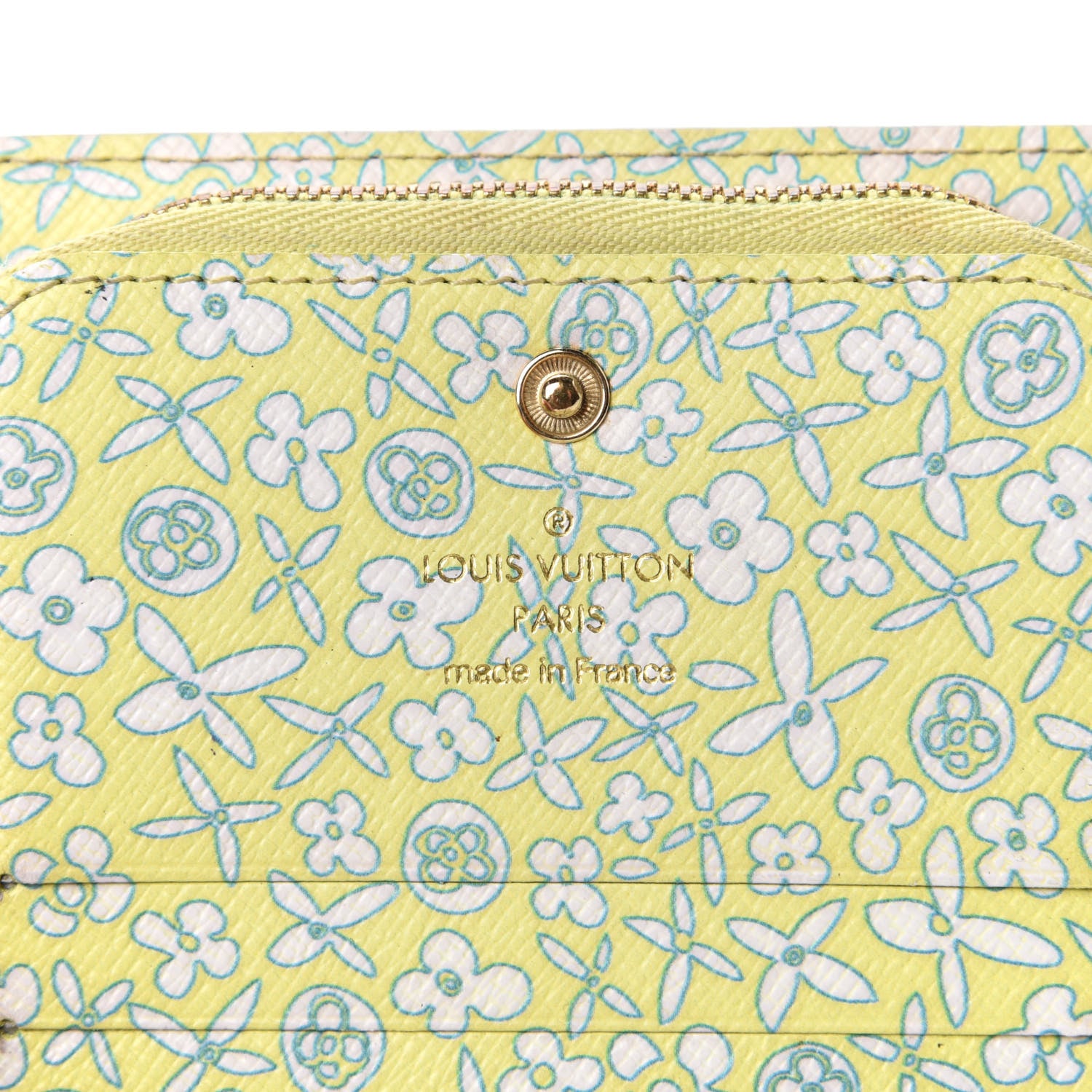 Louis Vuitton Monogram Fleuri Insolite Wallet PM Yellow 6 of 7
